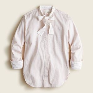 Thomas Mason for J.Crew Relaxed tie-neck shirt in stripe